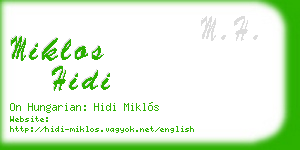 miklos hidi business card
